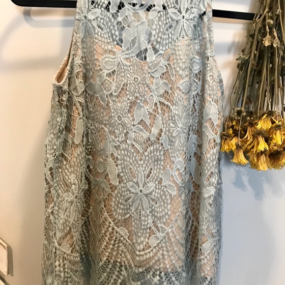 Blue Lace Tank Top - Picture 2 of 7
